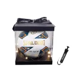 Size 5 Ball Blue White Gift Box Set+Pump