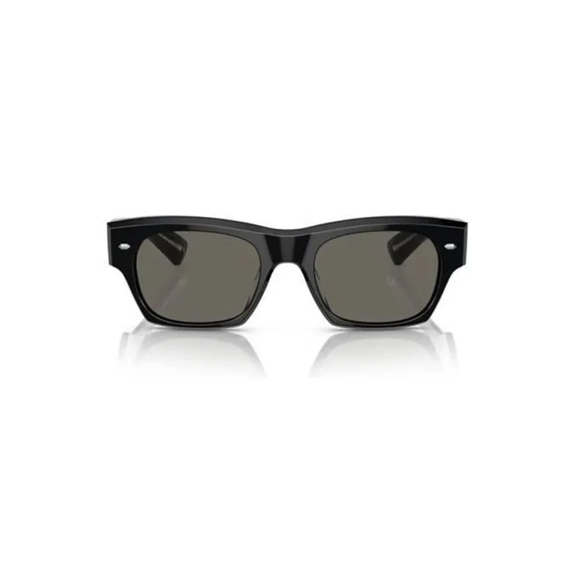 Oliver Peoples Plate Frame Irregular Shape Sunglasses Unisex Black-1