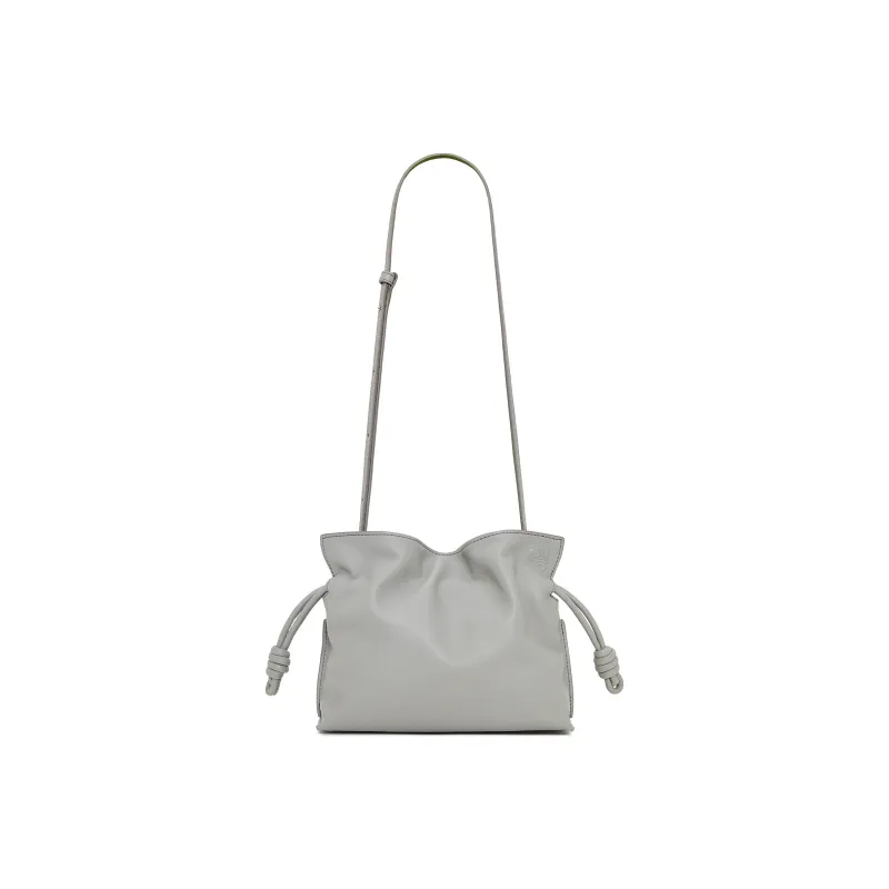 LOEWE Nappa Cow Leather One Shoulder Crossbody Clutches Mini Women's Pearl Gray-1