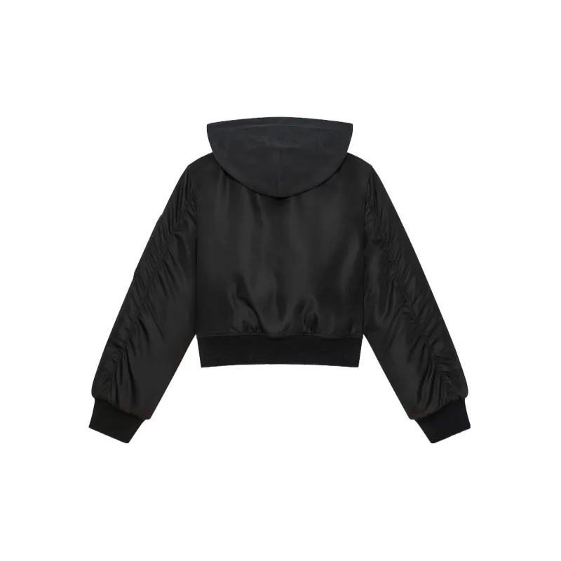 Givenchy Cropped Hooded Bomber Jacket-1