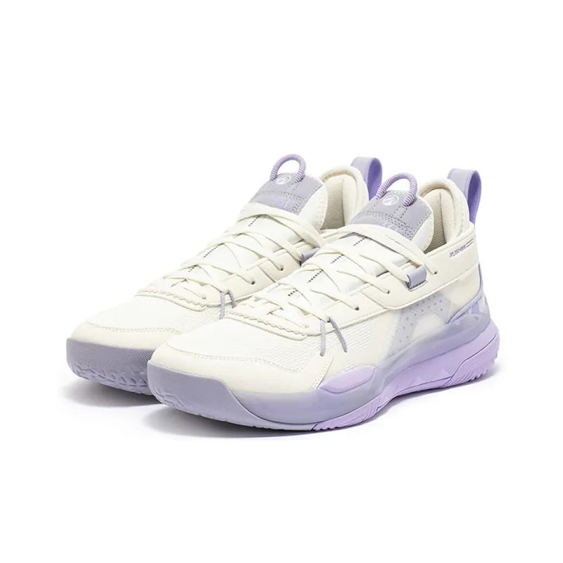 361° Burning Battle 3.0 Basketball Shoes Men Low Top Feather White/Rosemary Purple-2