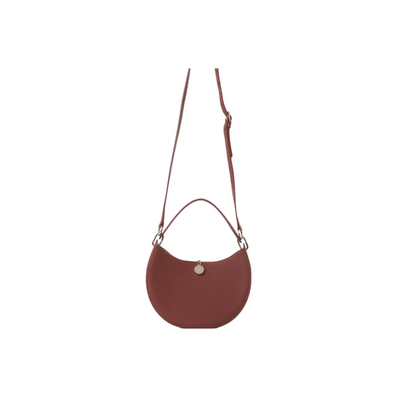 Chloe Grained Calfskin Hobo Bag Shoulder Bag Crossbody Bag Handbag Small Size Women's Tan-2