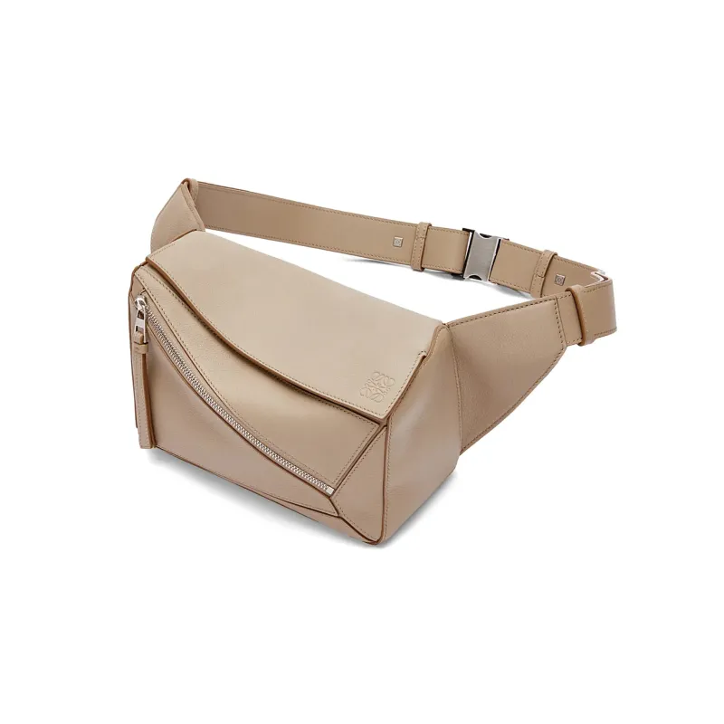 LOEWE Puzzle Cow Leather Fanny Pack Small Size Women's Sand-1
