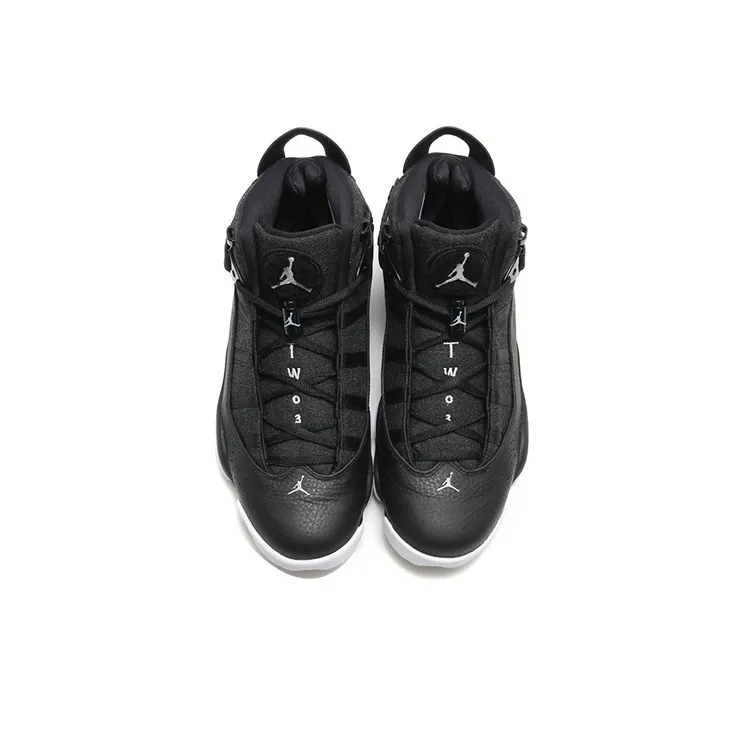 Jordan 6 Rings Black Matte Silver-2