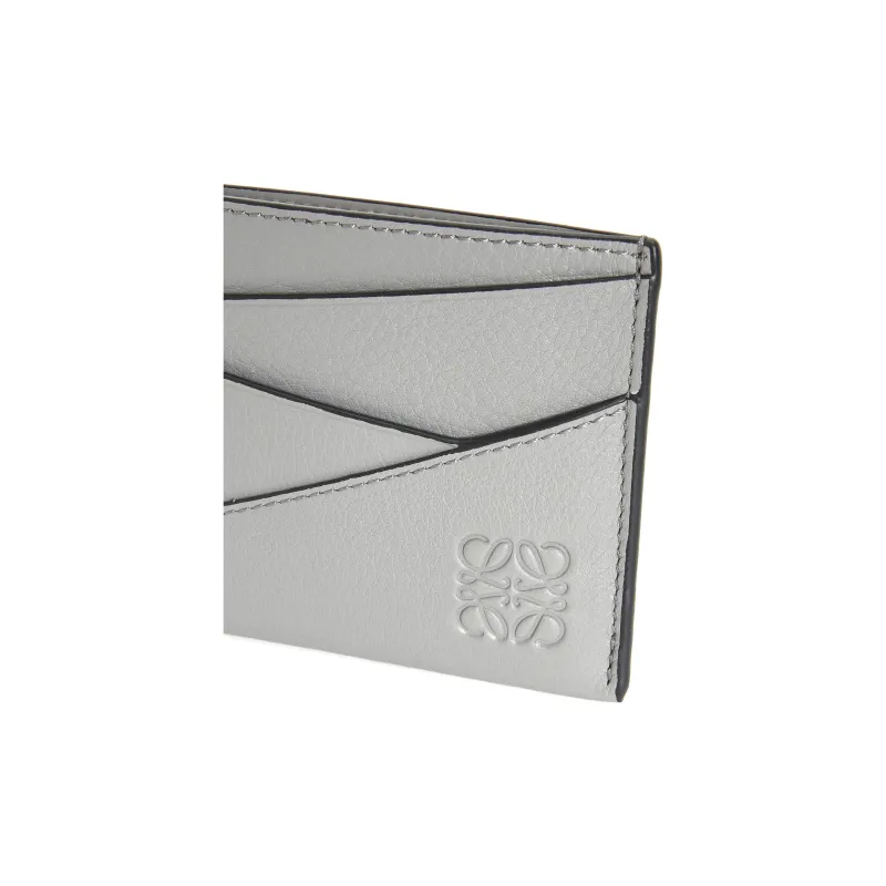 LOEWE Puzzle Cow Leather Card Holder Men's Asphalt Gray-3