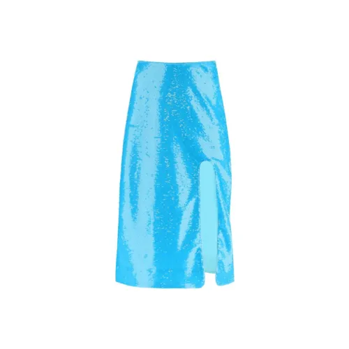 GANNI Casual Long Skirts Women's Blue