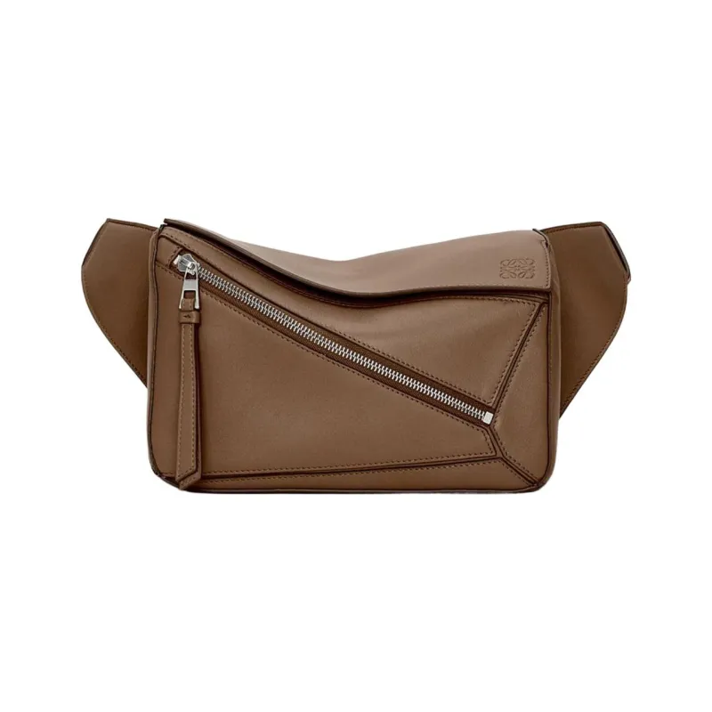 LOEWE Puzzle Cow Leather Fanny Pack Small Size Women's Winter Brown-0