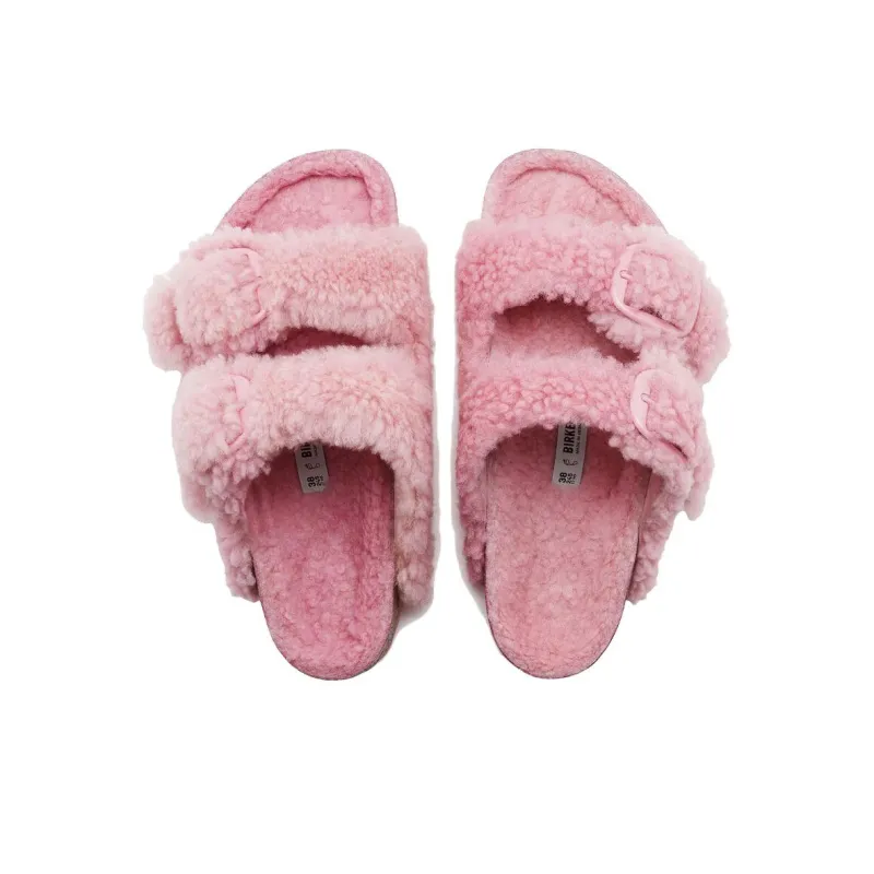 Birkenstock Arizona Shearling Big buckle Sandals Women's-3