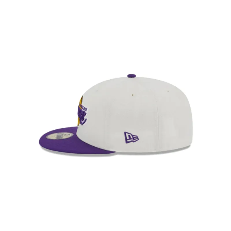 Nba Los Angeles Lakers New Era Victory Grove Vintage Sidepatch Sneaker 59Fifty Fitted Hat-4