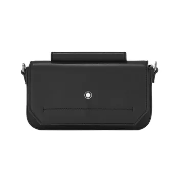 MONTBLANC Calfskin Planner Bag, One Shoulder Crossbody Clutch Men's Black
