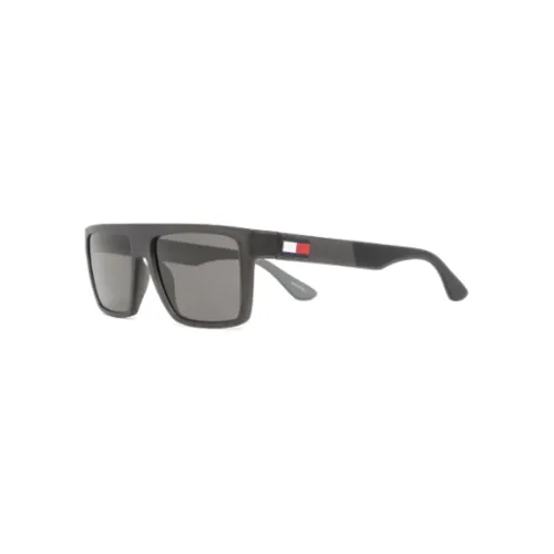 Tommy Hilfiger Irregular Shape Sunglasses Men's Black