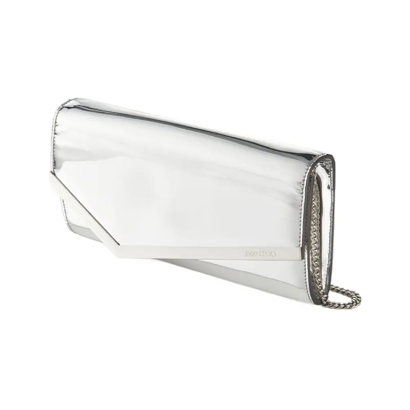 Jimmy Choo Emmie Mirrored Pouch Bag-1