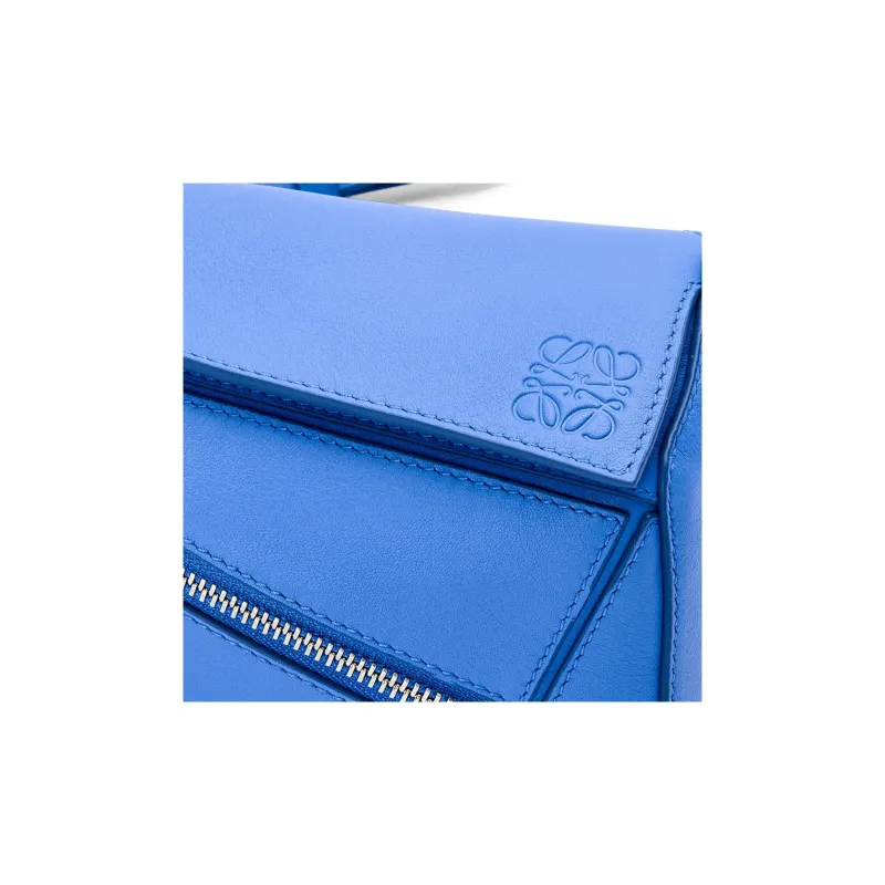 LOEWE Puzzle Cow Leather Fanny Pack Mini Women's Blue-5