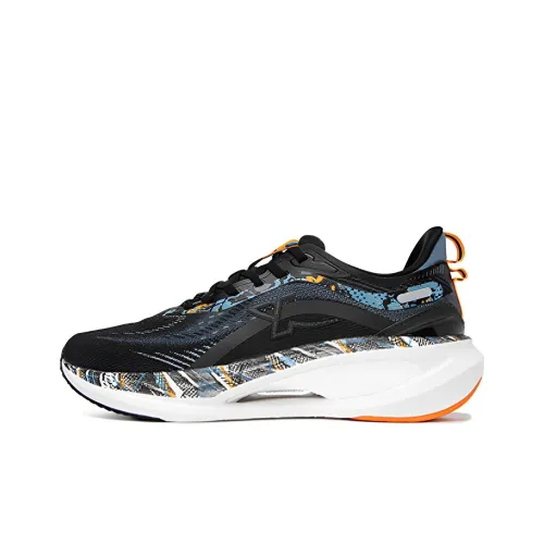 XTEP Speed 4.0 Cushioning Anti Slip And Wear Resistant Low Top Running Shoes Men's Black Blue
