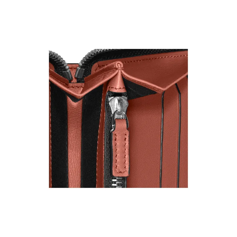 MONTBLANC Calfskin Wallet Men's Brick Red-2