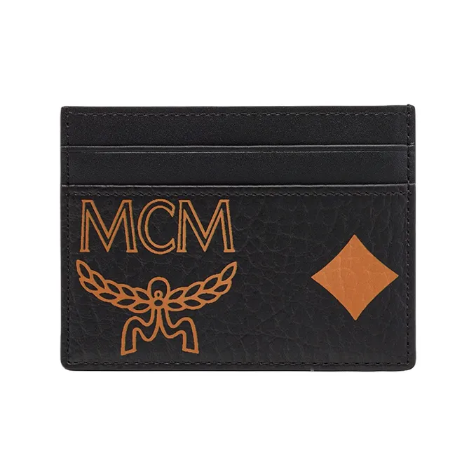 MCM Aren Canvas Card Holder Mini Unisex Black-2