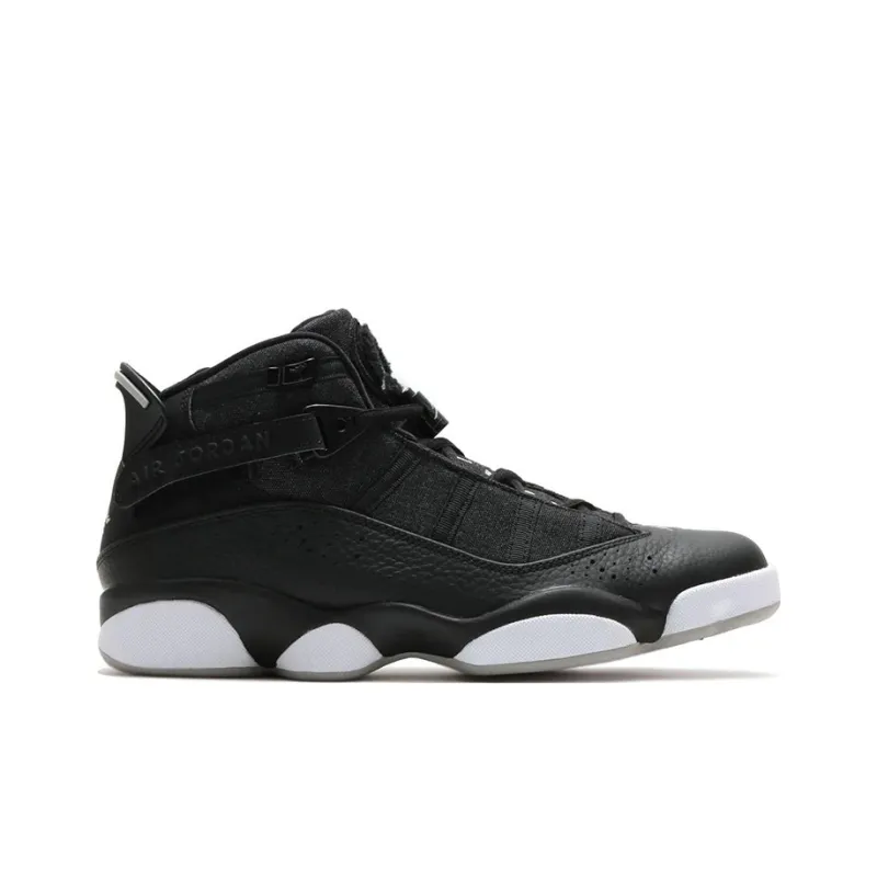Jordan 6 Rings Black Matte Silver-1