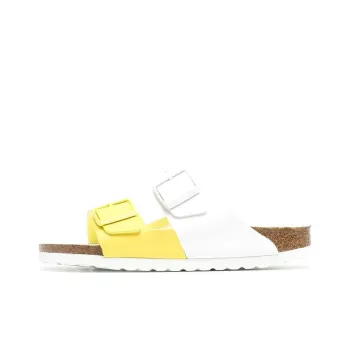 Birkenstock Arizona Split Birko Flor Narrow Fit Sandals 'White Lime Sour ' Women's