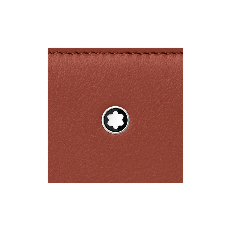 MONTBLANC Calfskin Wallet Men's Brick Red-3