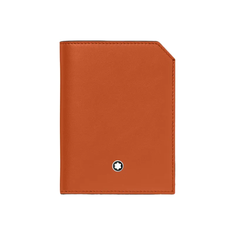MONTBLANC Calfskin Wallet Mini Men's Orange-0