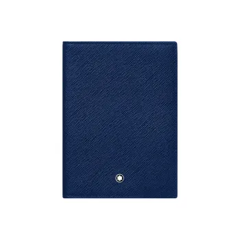 MONTBLANC Calfskin Passport Holder Men's Blue