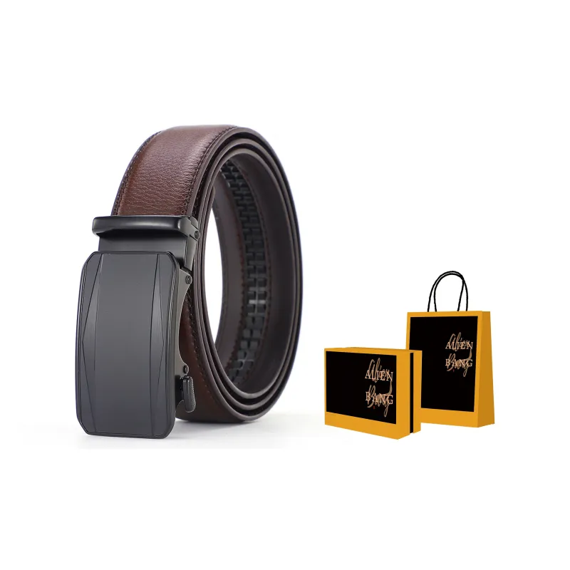 ALIEN BANG Cow Split Leather Leather Belts Men's Width 3.5CM-1