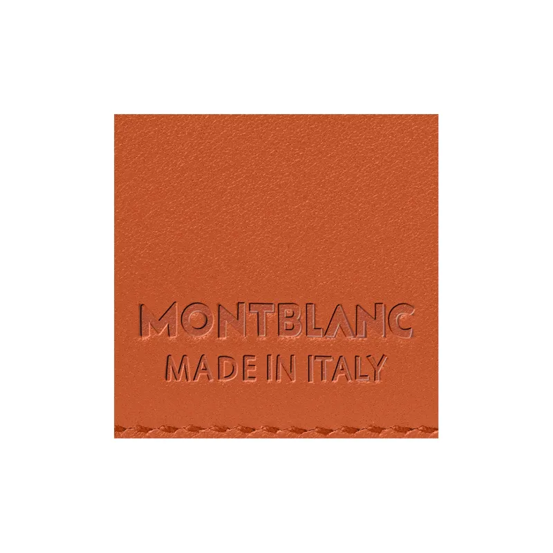 MONTBLANC Calfskin Wallet Mini Men's Orange-4