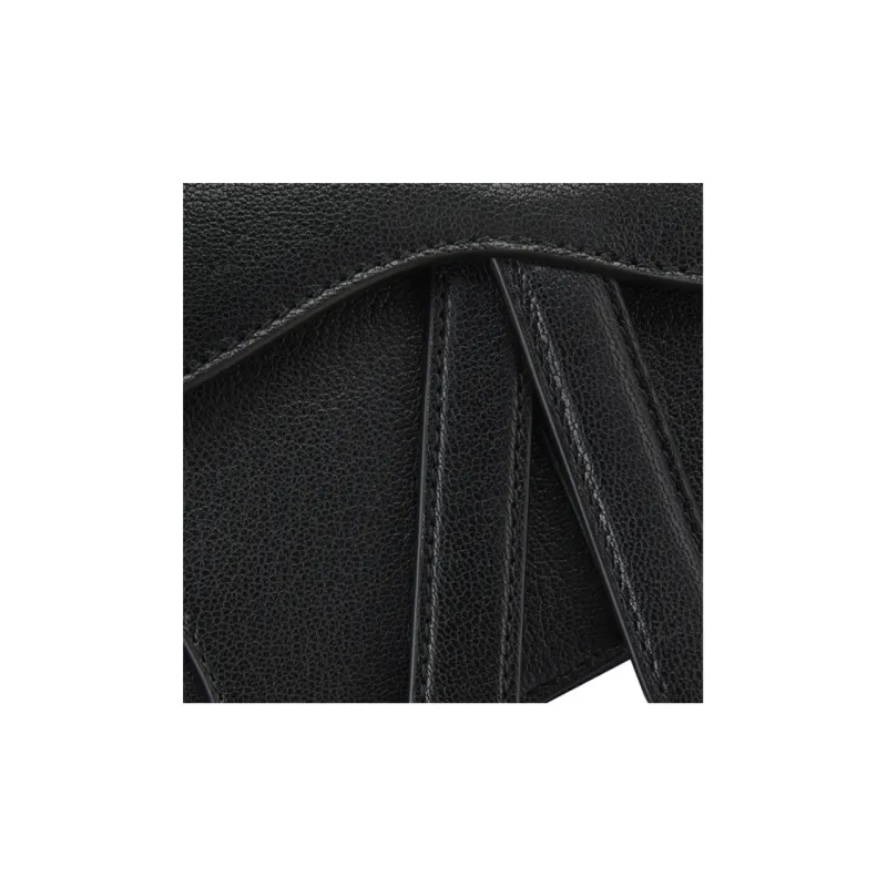 DIOR Goatskin One Shoulder Handbags Extra Mini Women's Black-4