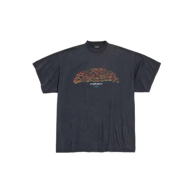 Balenciaga Logo print Cotton T shirt-1