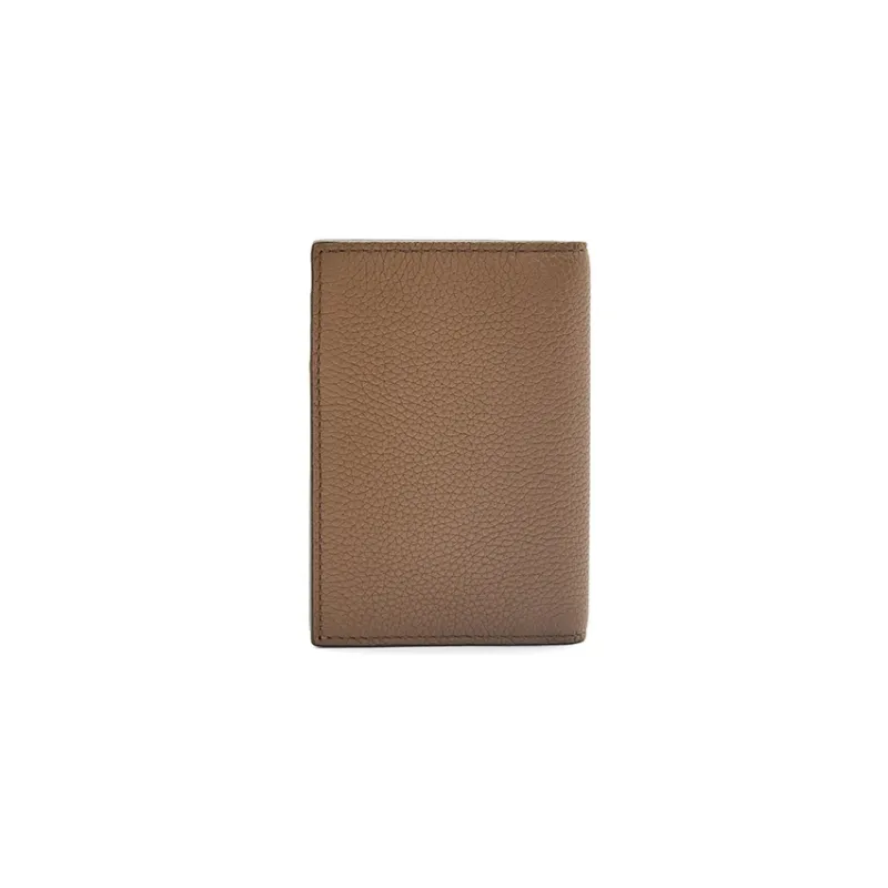 LOEWE Soft Grain Cow Leather Card Holder Men's Winter Brown-1