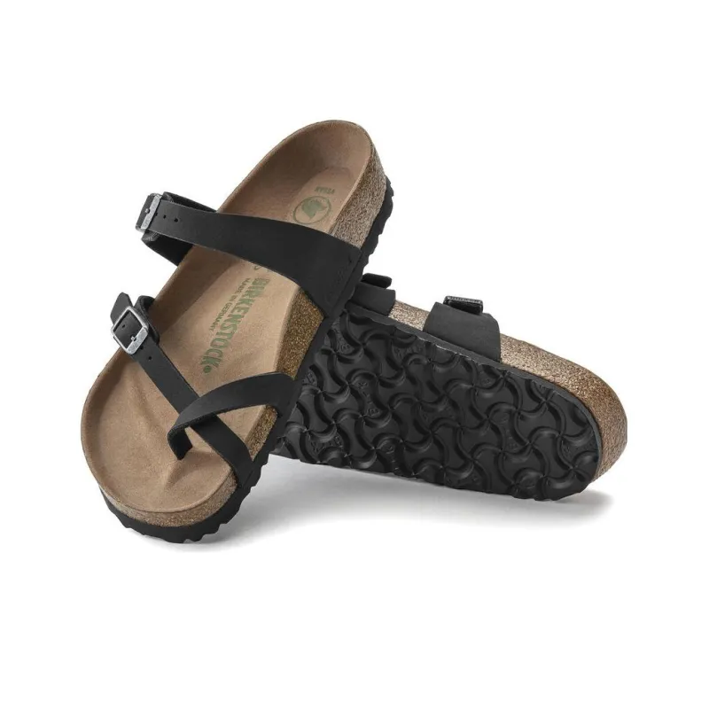 Birkenstock Mayari Vegan Birko Flor Birkibuc Narrow Fit Sandals 'Black'-4