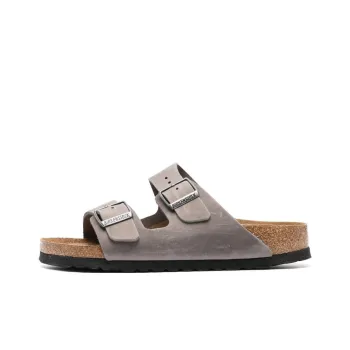 Birkenstock Arizona Soft Footbed Oiled Leather Sandals 'Iron' Women's