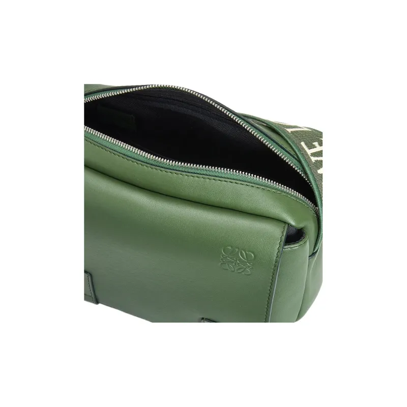 LOEWE Cow Leather Messenger Bag, Shoulder Bag, Crossbody Bag Extra Small Men's Hunter Green-5