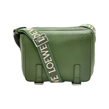 LOEWE Cow Leather Messenger Bag, Shoulder Bag, Crossbody Bag Extra Small Men's Hunter Green