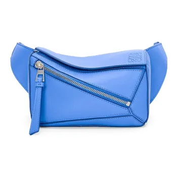 LOEWE Puzzle Cow Leather Fanny Pack Mini Women's Blue