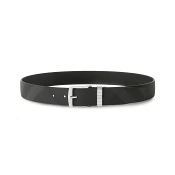 Burberry Leather Leather Belts Men's Black Width  3.5cm