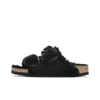 Birkenstock Arizona Big Buckle Rubber Sole Abrasion Resistant Slide Slippers Women's Black