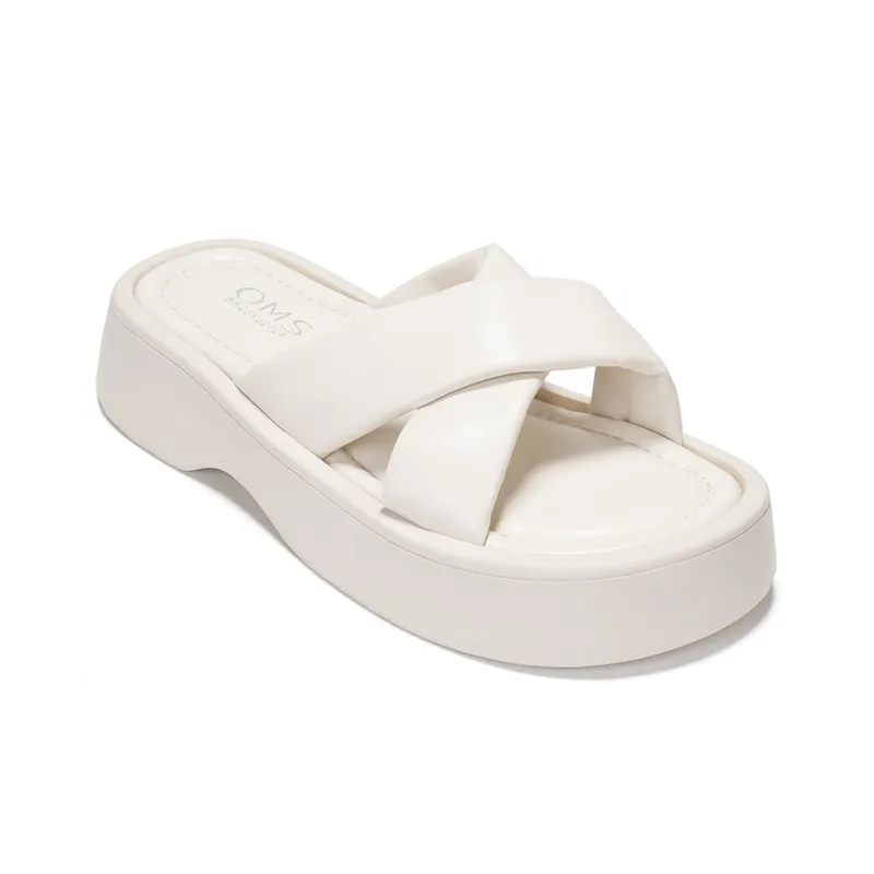 OMS Slide Slippers Women's Black/White-11