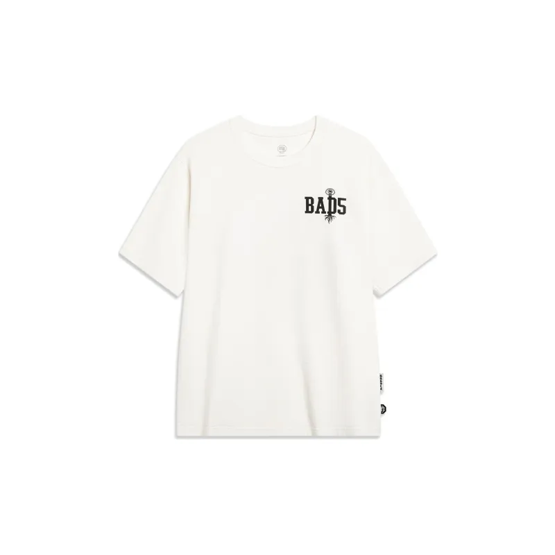 LiNing Drop Shoulder Sleeve T Shirt Unisex Ivory-1