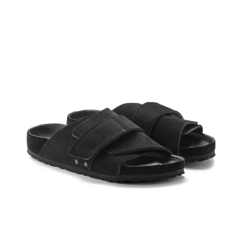 Birkenstock Kyoto Suede Leather Sandals 'Black'-2