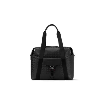 MONTBLANC Cow Leather Handbag Shoulder Bag Crossbody Bag Luggage Bag Travel Bag Men's Black