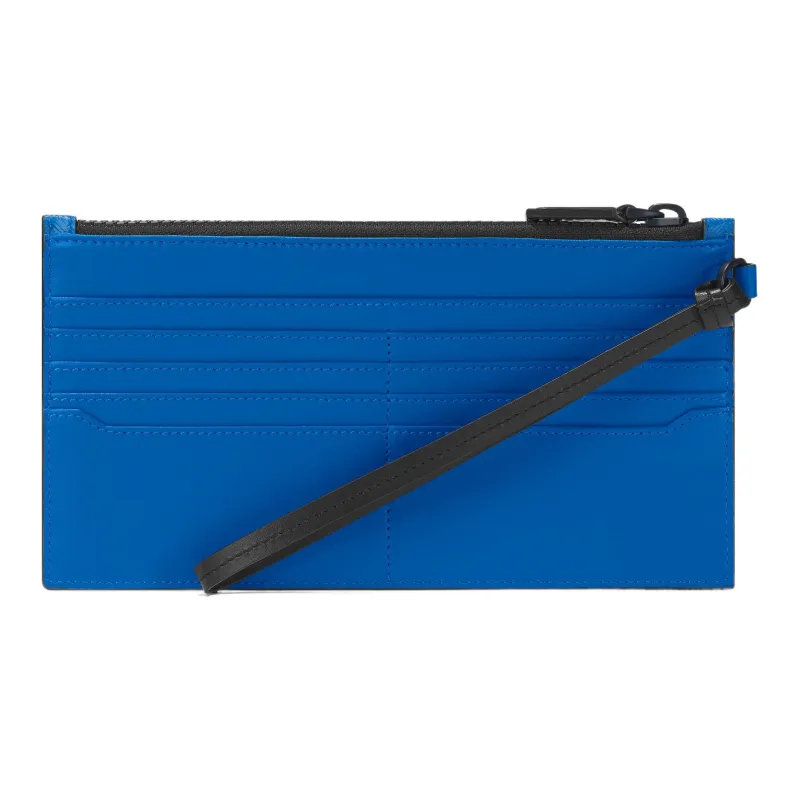 MONTBLANC Cow Leather Wallet Mini Men's Blue-2