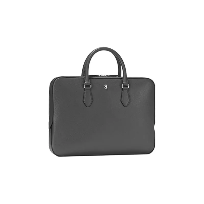 MONTBLANC Calfskin Portable One Shoulder Crossbody Briefcases Men's Black-1