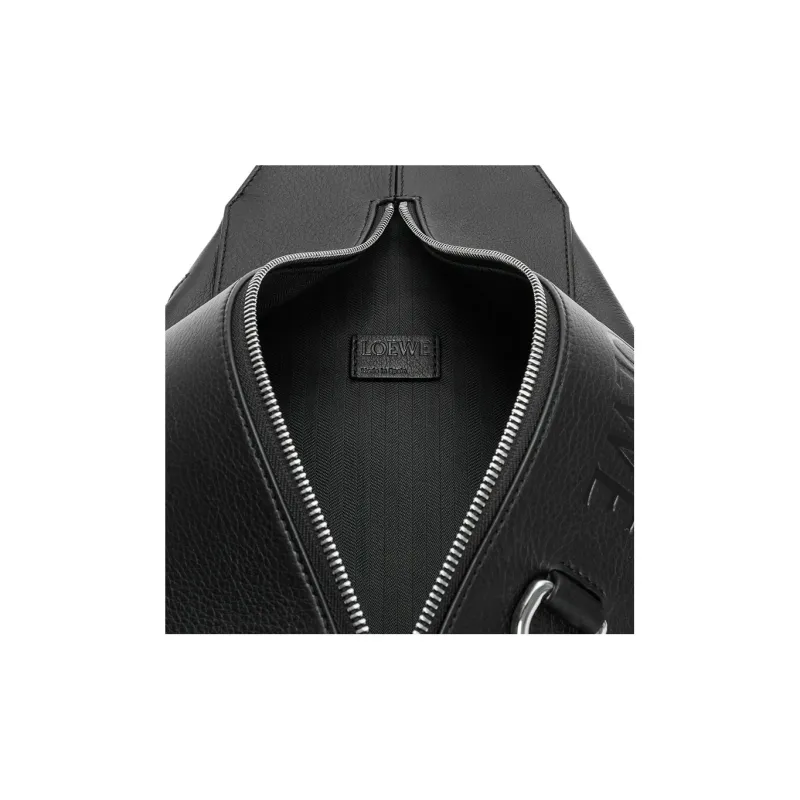 LOEWE Cow Leather Backpack Trumpets Men's Black-5