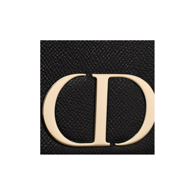 DIOR 30 Montaigne Cow Leather One Shoulder Crossbody Clutch Fanny Pack Women's Black-5