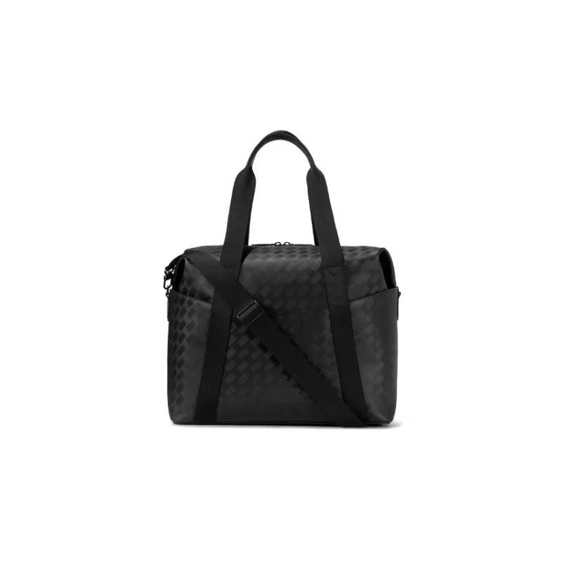 MONTBLANC Cow Leather Handbag Shoulder Bag Crossbody Bag Luggage Bag Travel Bag Men's Black-3
