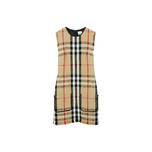 Burberry Sleeveless Dresses Women's Yellow