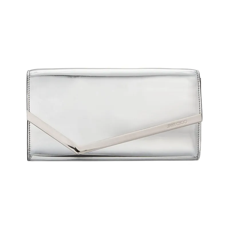Jimmy Choo Emmie Mirrored Pouch Bag-0