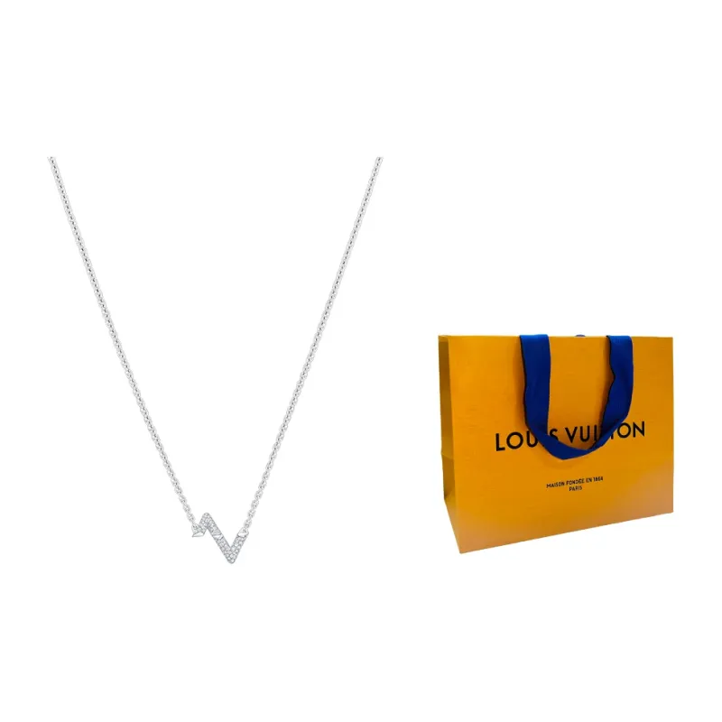 LOUIS VUITTON Lv Volt Upside Down Pendant White Gold And Diamonds-2