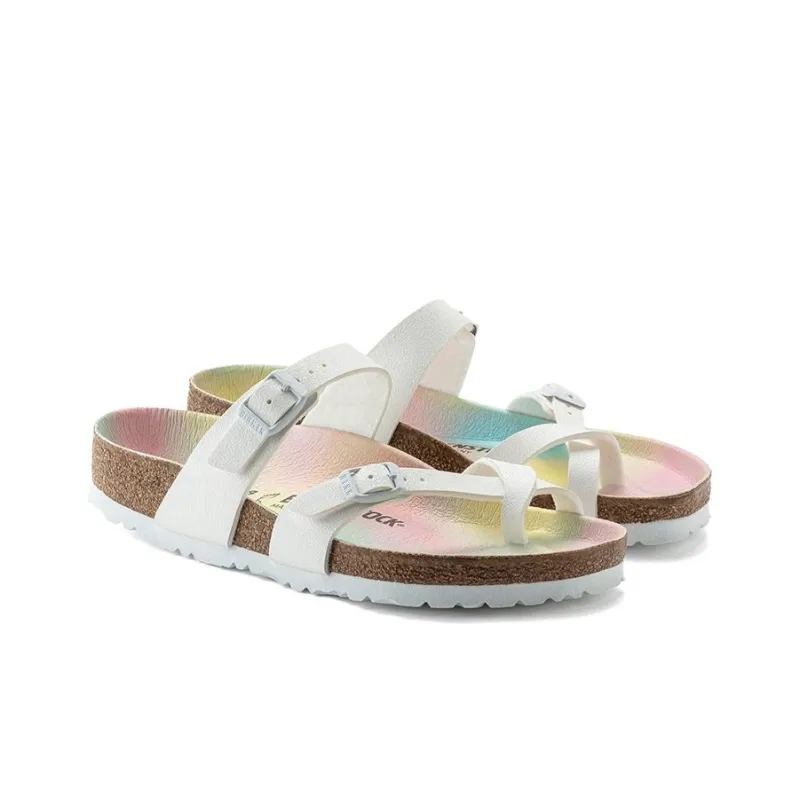 Birkenstock Mayari Vegan Birko Flor Nubuck Sandals 'White' Women's-2